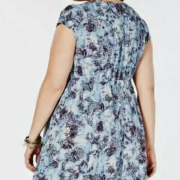 NWT Style & Co Vintage Blue Empire Sharkbite Dress sz L Orig$90+Tax - Picture 5 of 8